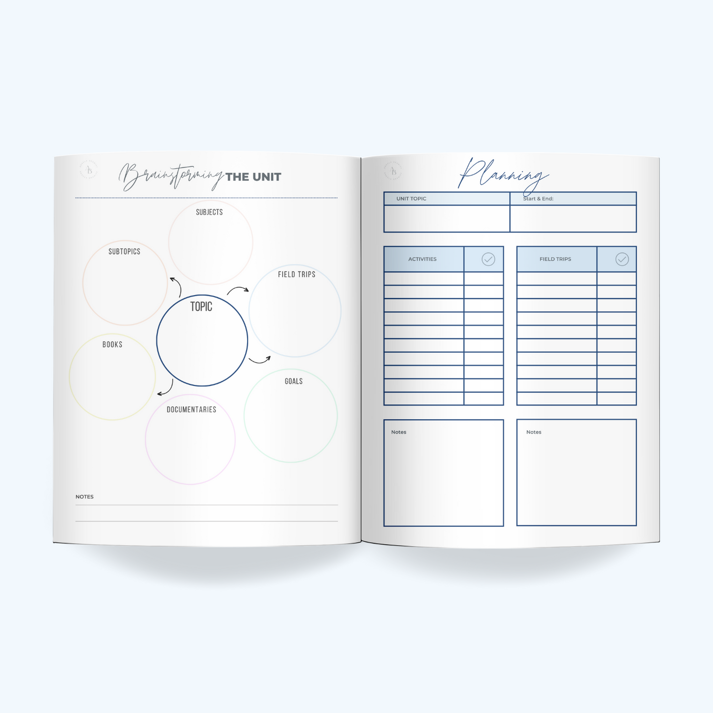 Homeschool DIY Unit Planner