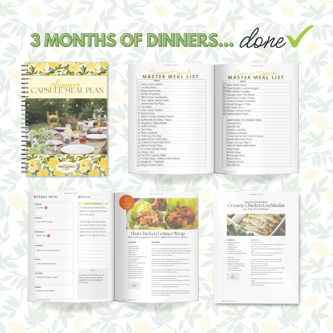 The {Summer} Capsule Meal Plan