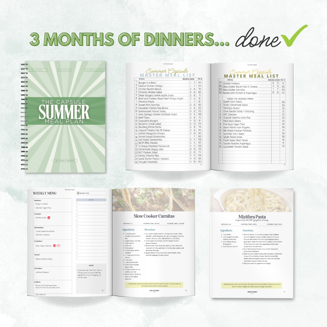 {NEW 2025}☀️Summer Capsule Meal Plan