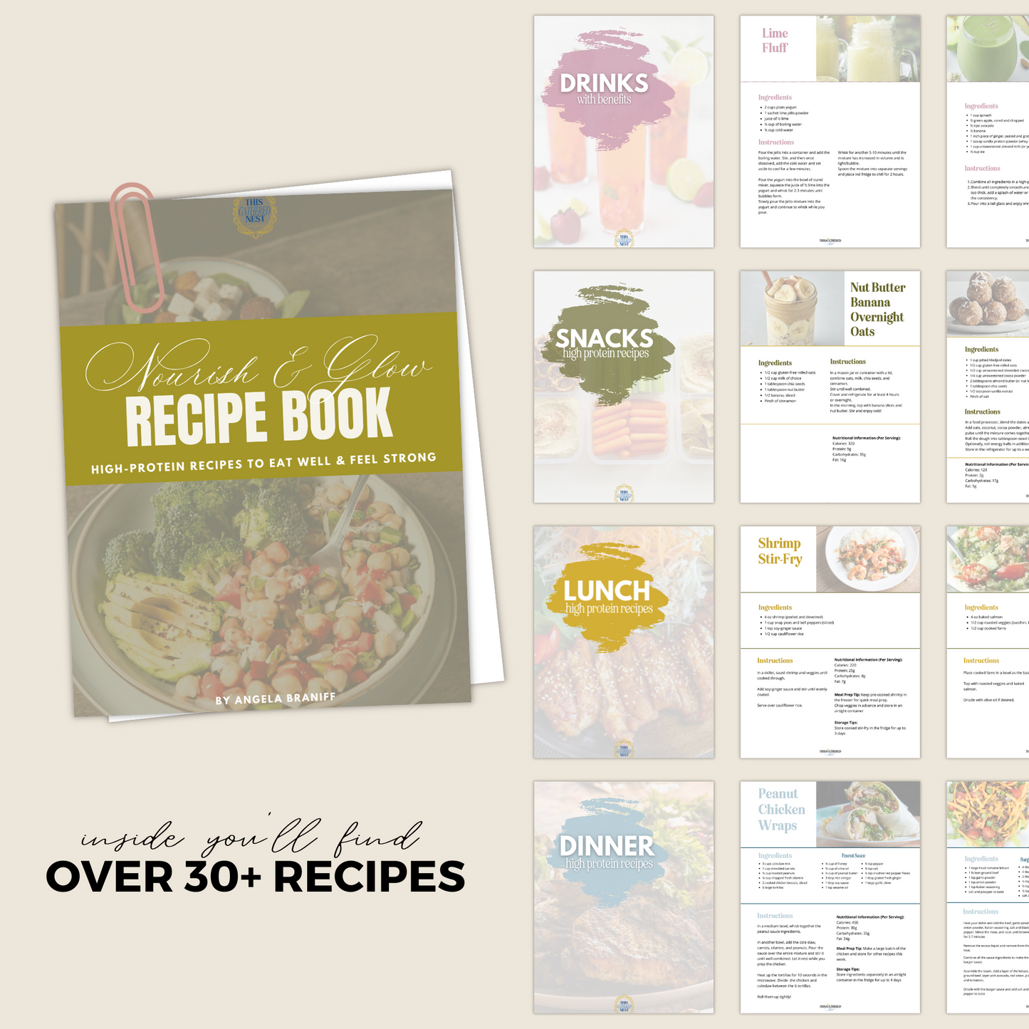{Nourish & Glow} 30+ High Protein Recipes E-Book