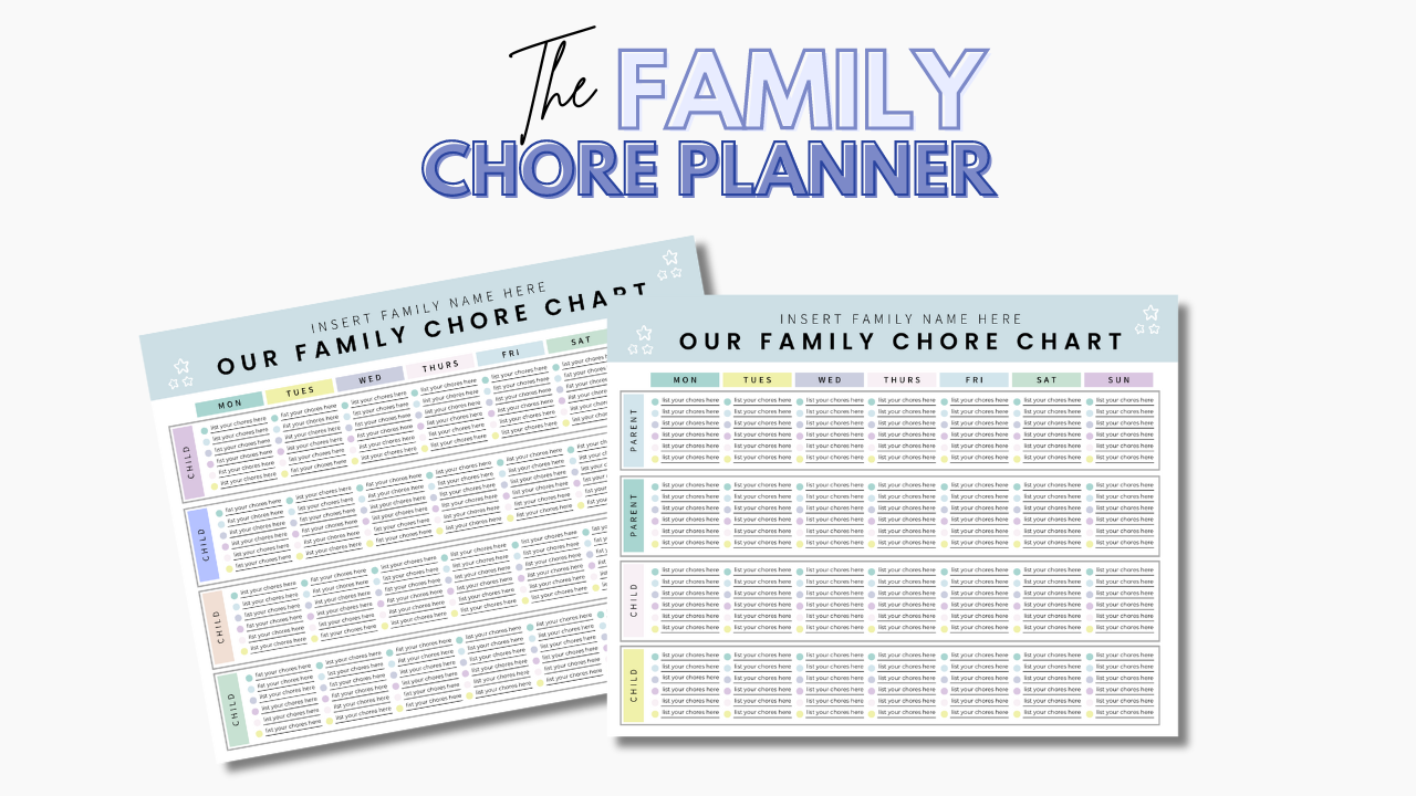 Family Chore Chart Checklist