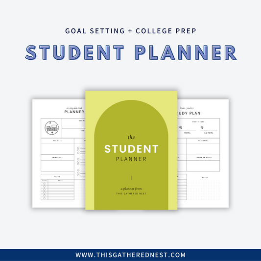 Goal Setting + College Prep Student Planner